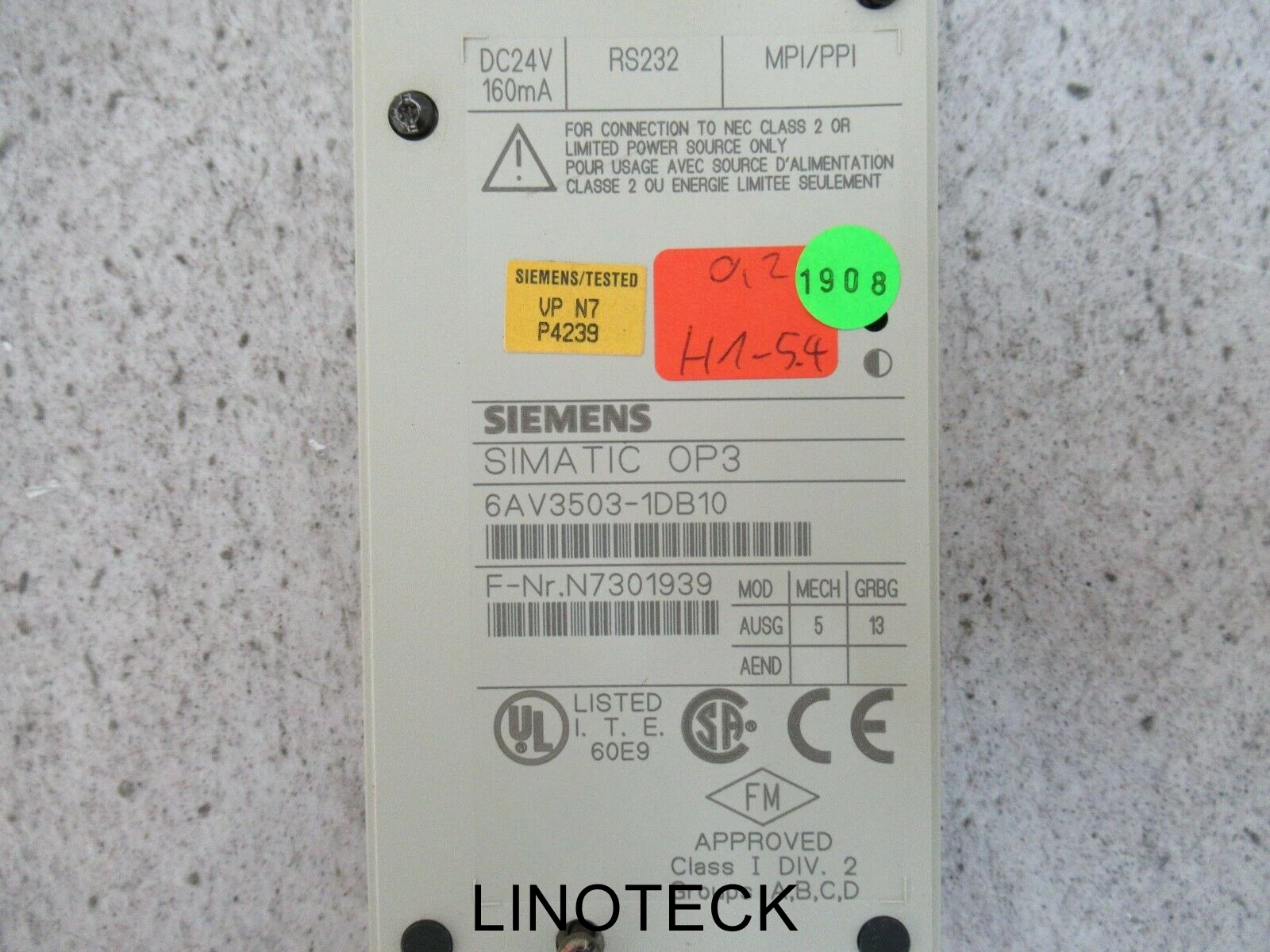 Conserto IHM Siemens 6AV3503-1DB10